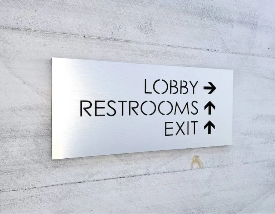 Metal Plate with Engraved / Colored Letters